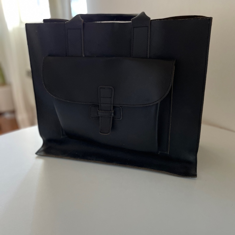 Black Buffalo Agnes Badoo large leather tote-Sac 2